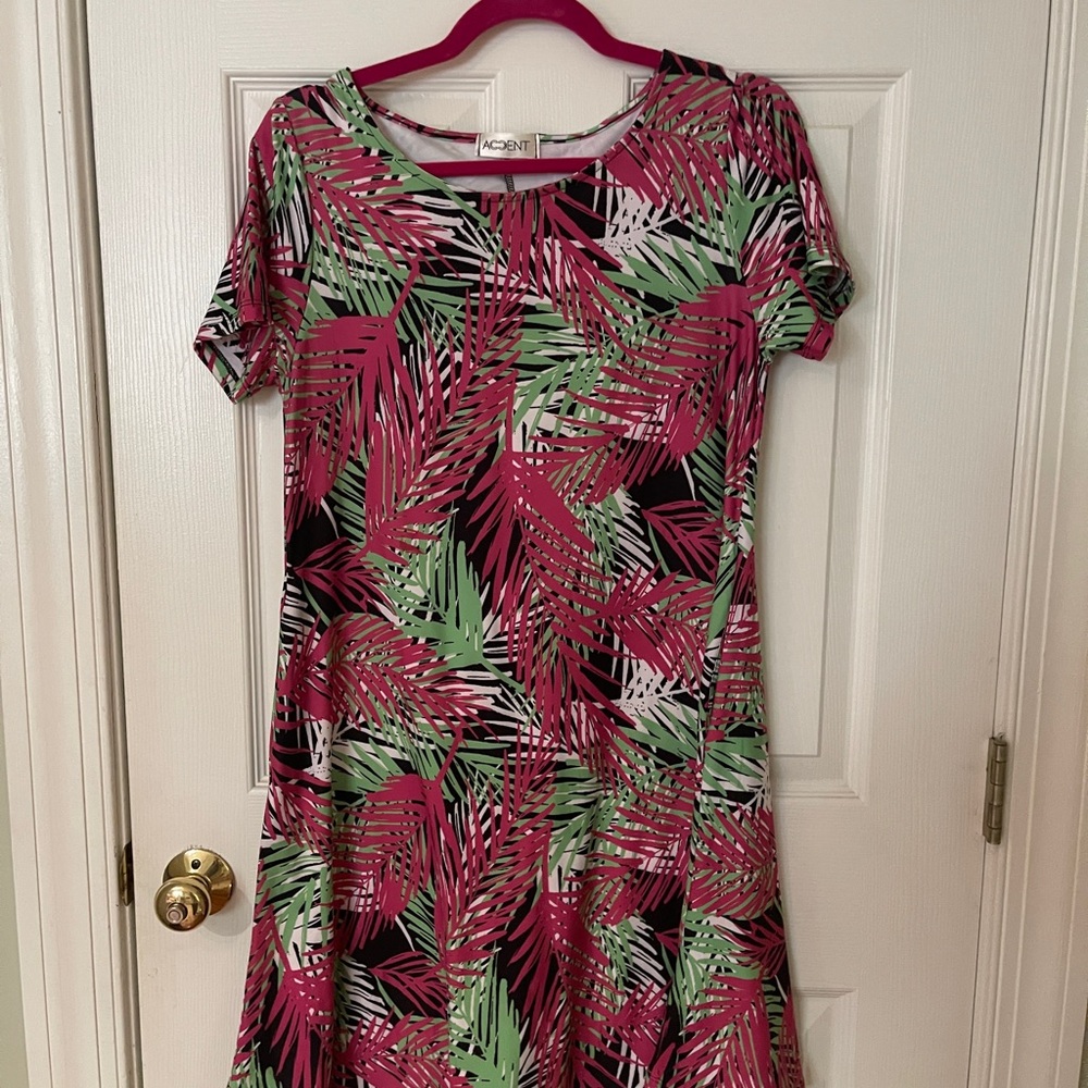 Accent Multicolored Swing Dress